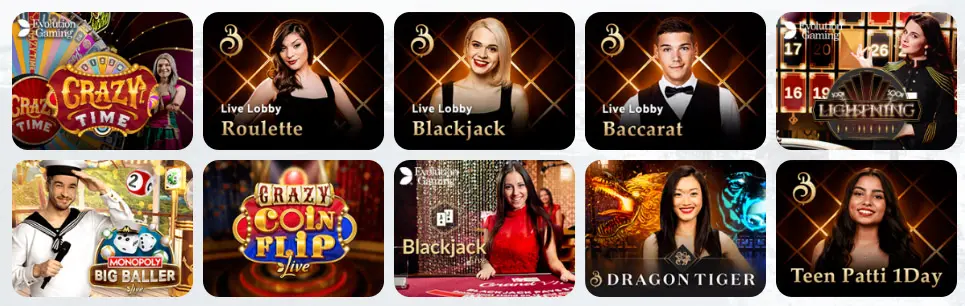 Jeux de casino en direct NON-GAMSTOP CASINO