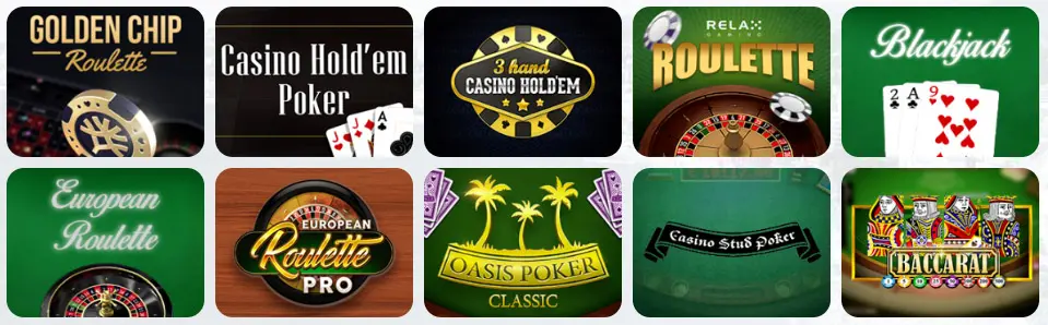 Jeux de table au Non-Gamstop Casino